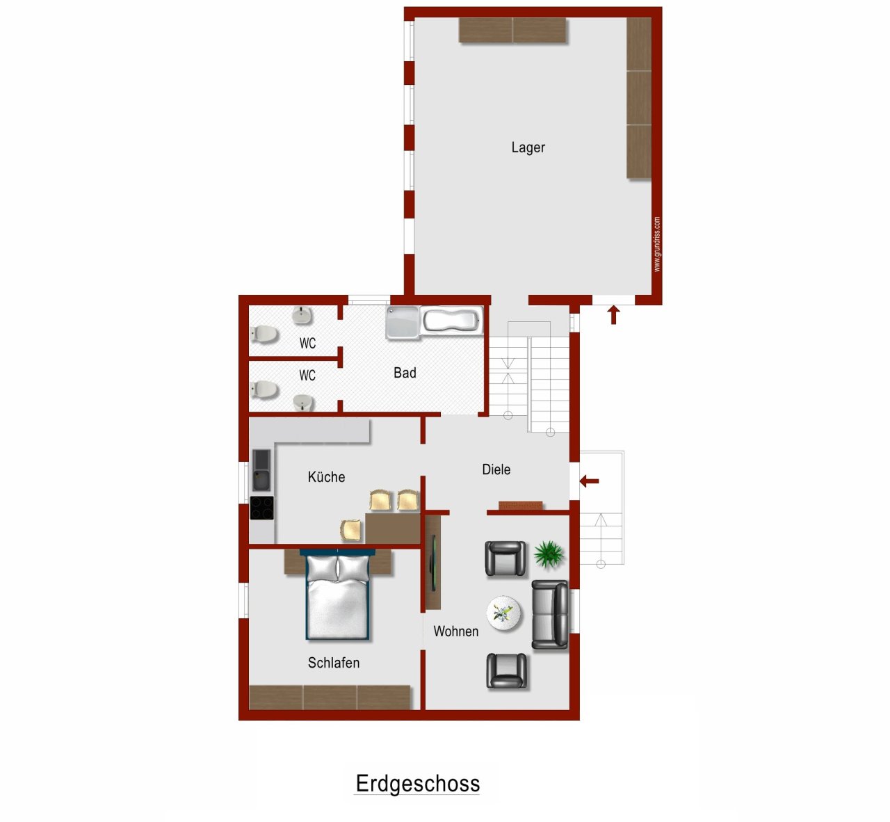 Einfamilienhaus mit Lagerfläche - Ideal für Handwerksbetriebe - Bezugsfrei!!
