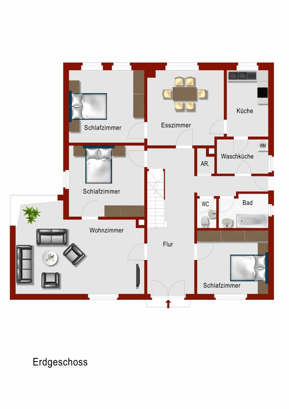 Einfamilienhaus - Wohnen auf einer Ebene