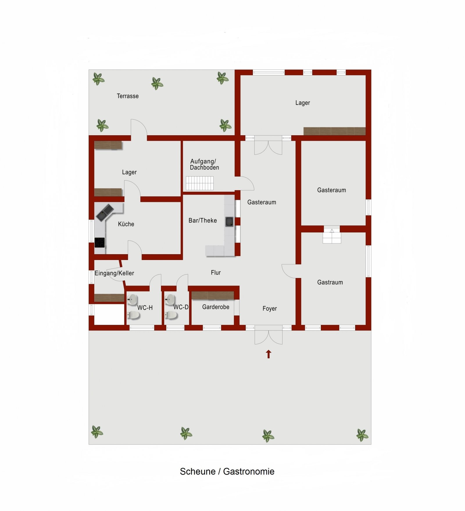 Wunderschönes Herrenhaus mit großer, für die Gastronomie umgebauter Scheune in idyllischer Lage