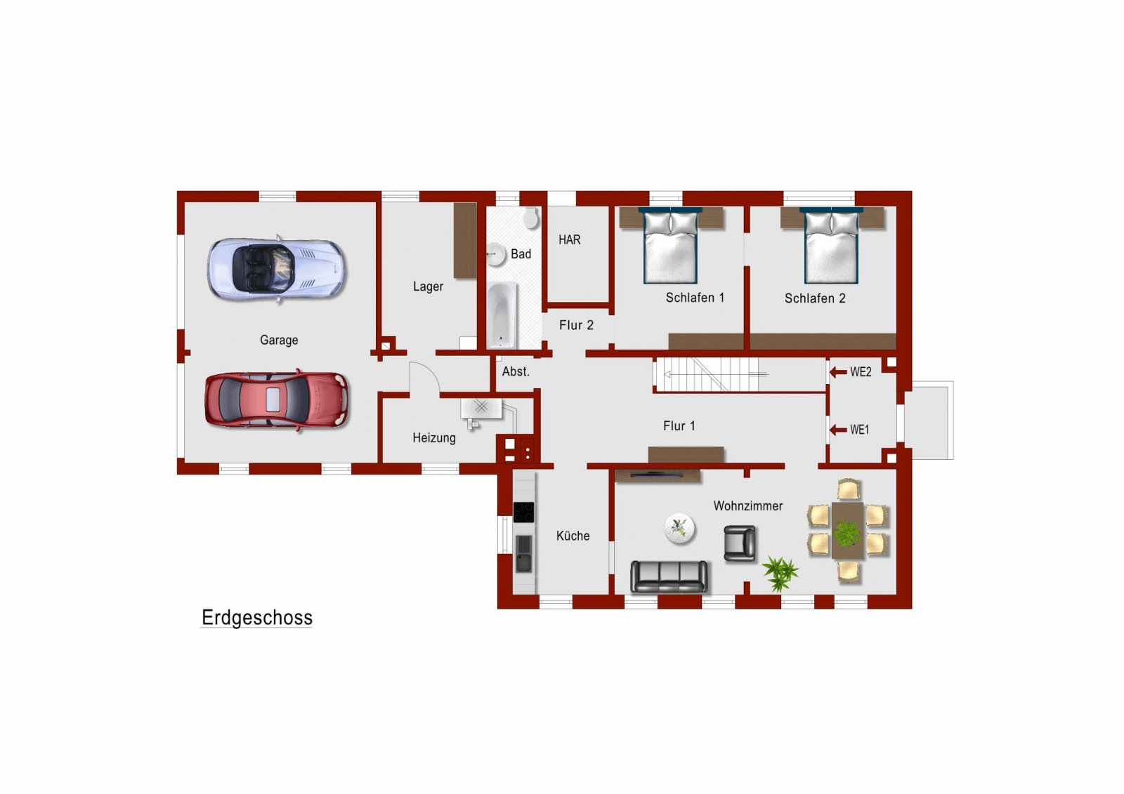 Ideal für Großfamilien! Gepflegtes 2 Familienhaus mit großem Grundstück ca. 2000 m²