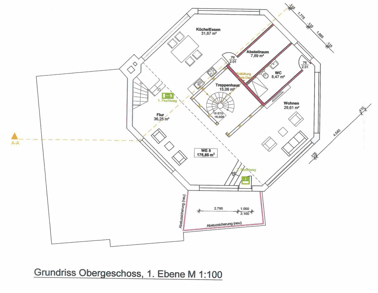 Grundriss Obergeschoss 1. Ebene Grundriss Obergeschoss 1. Ebene