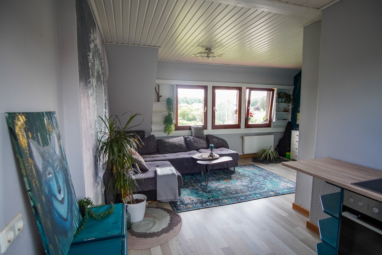 Wohnzimmer mit Kochnische Wohnzimmer mit Kochnische