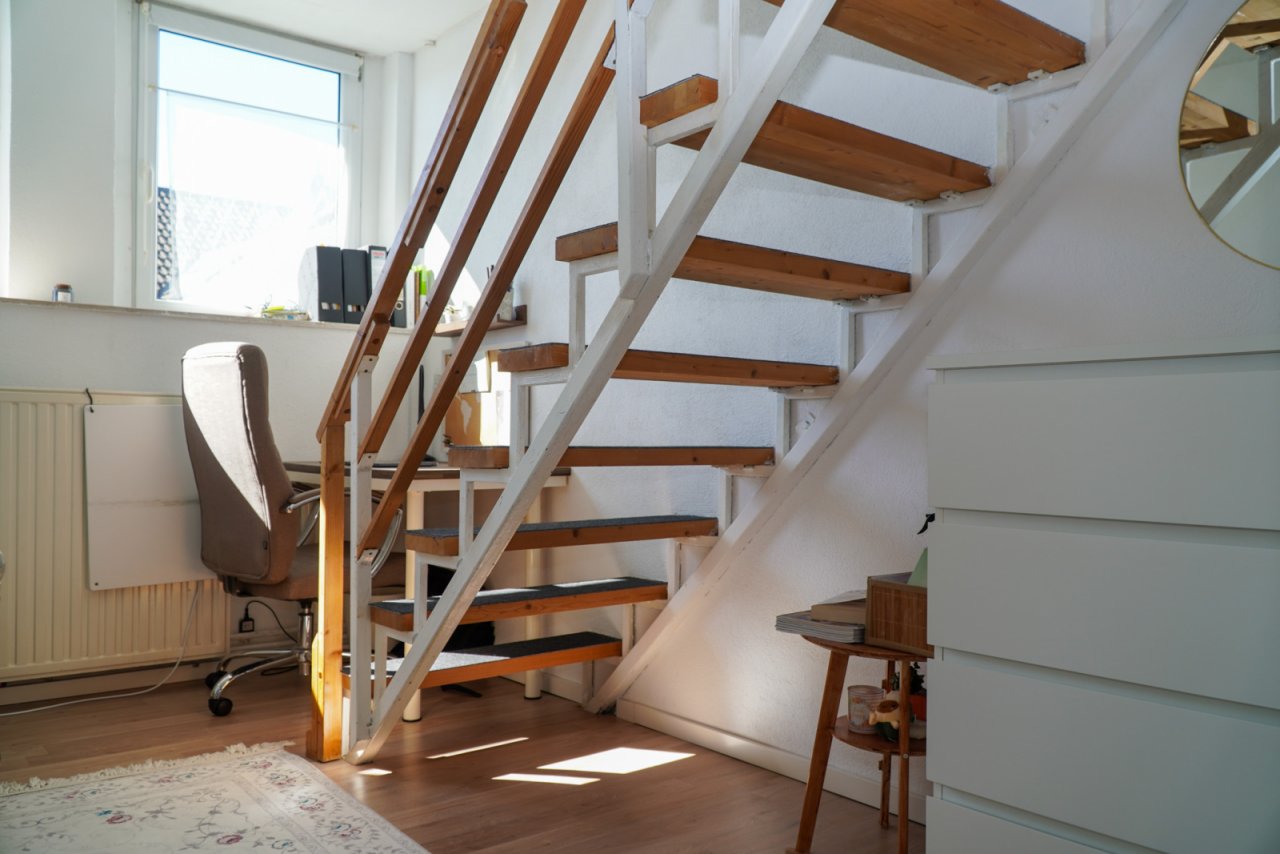 Treppe zum Spitzboden