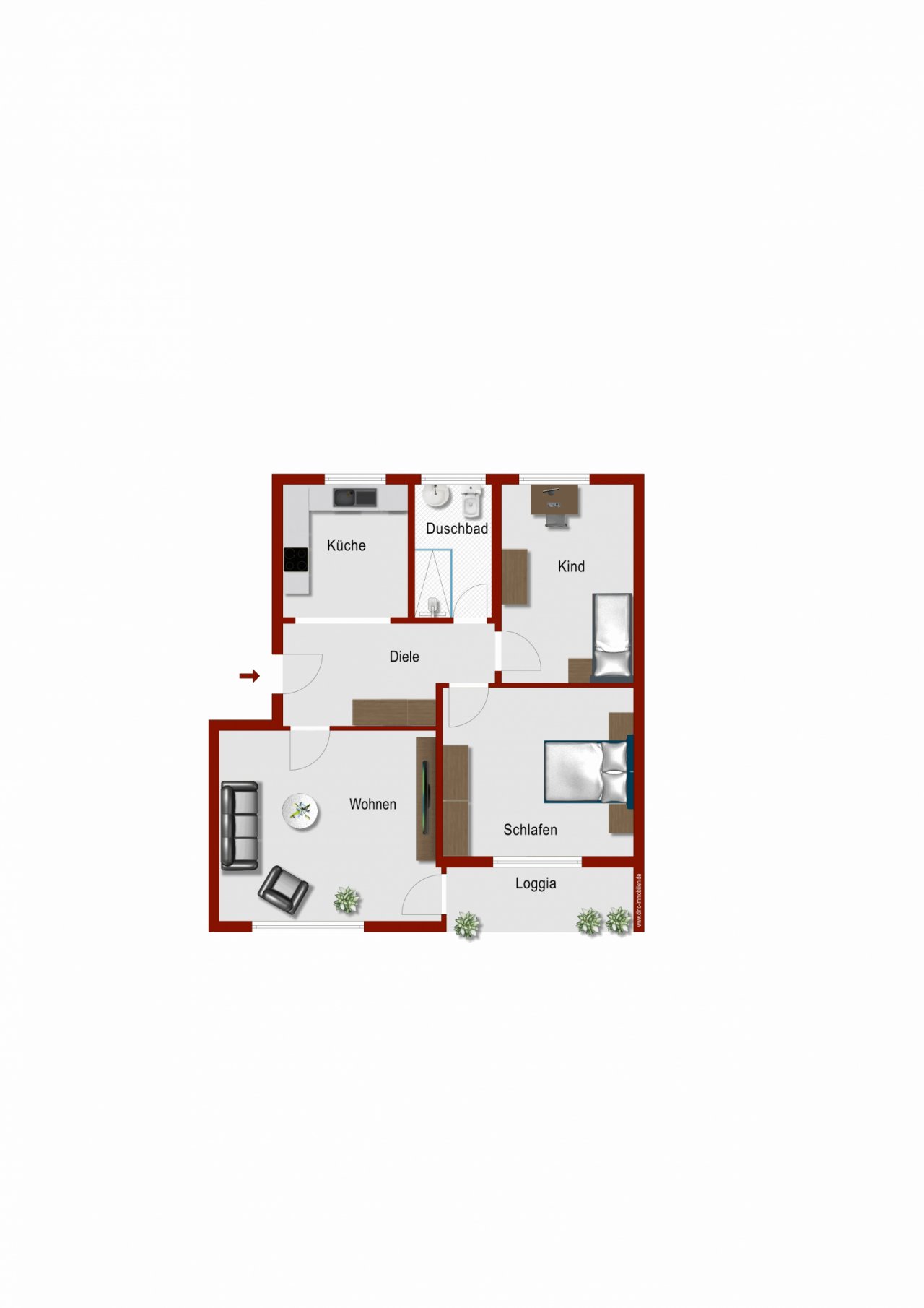 Grundriss 1. Obergeschoss links