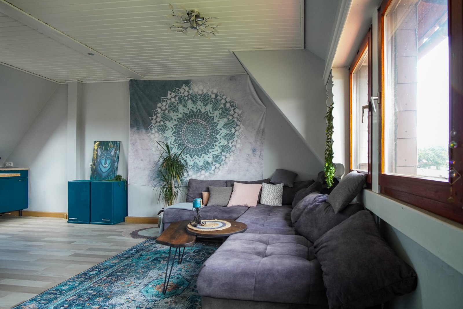 Wohnzimmer mit Kochnische