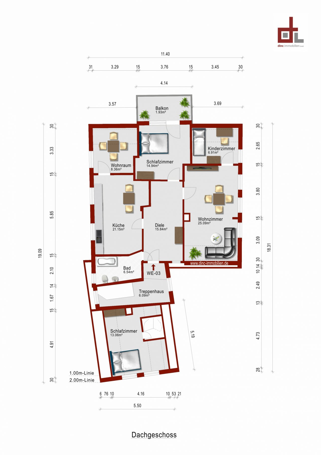 Grundriss Dachgeschoss