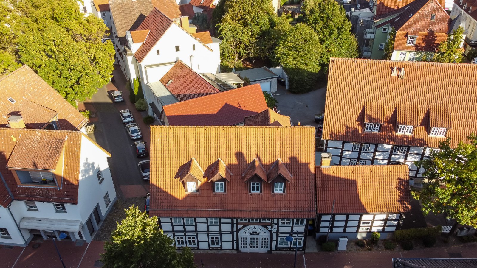 Drohne Straßenansicht Drohne Straßenansicht