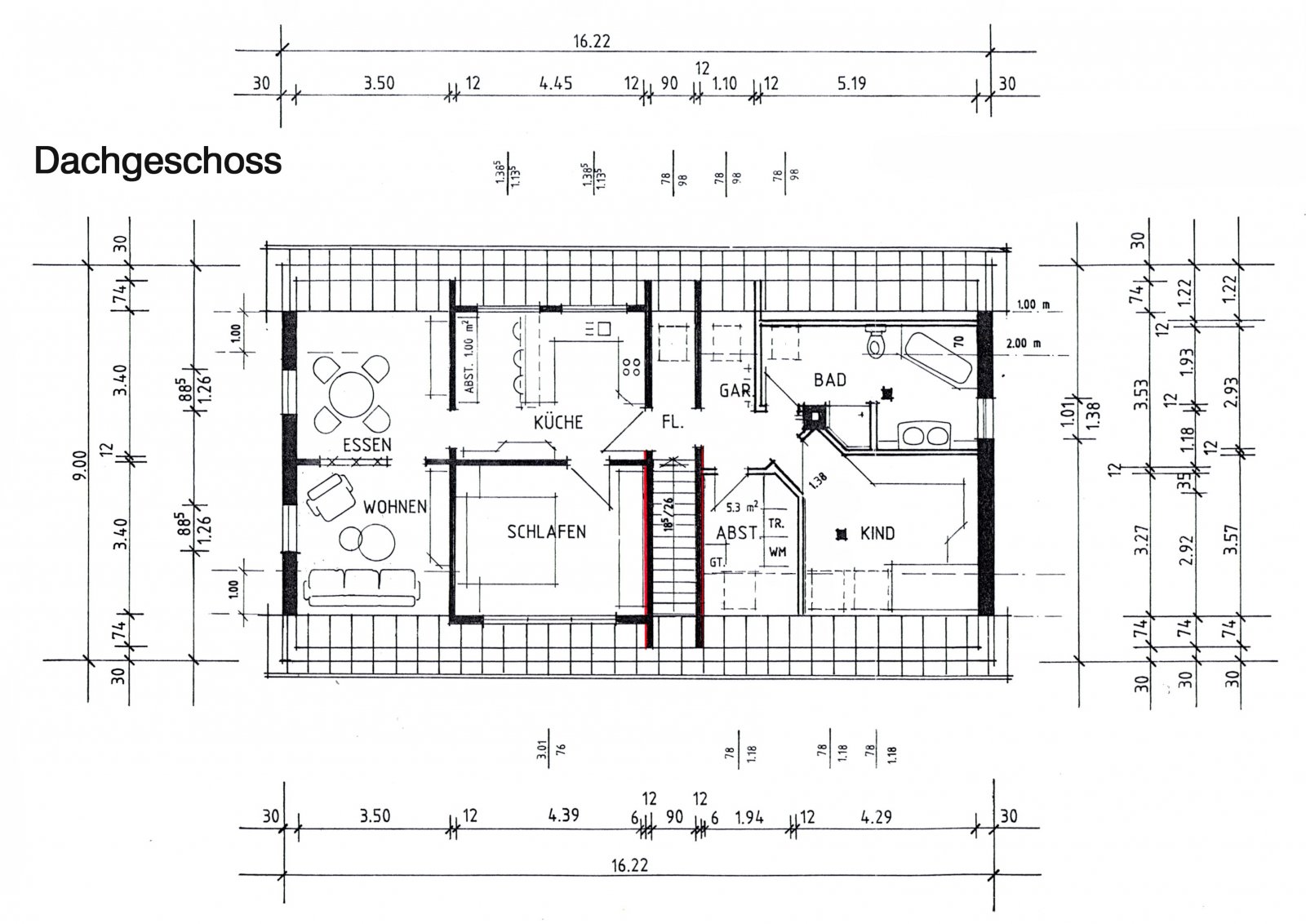 Grundriss Dachgeschoss